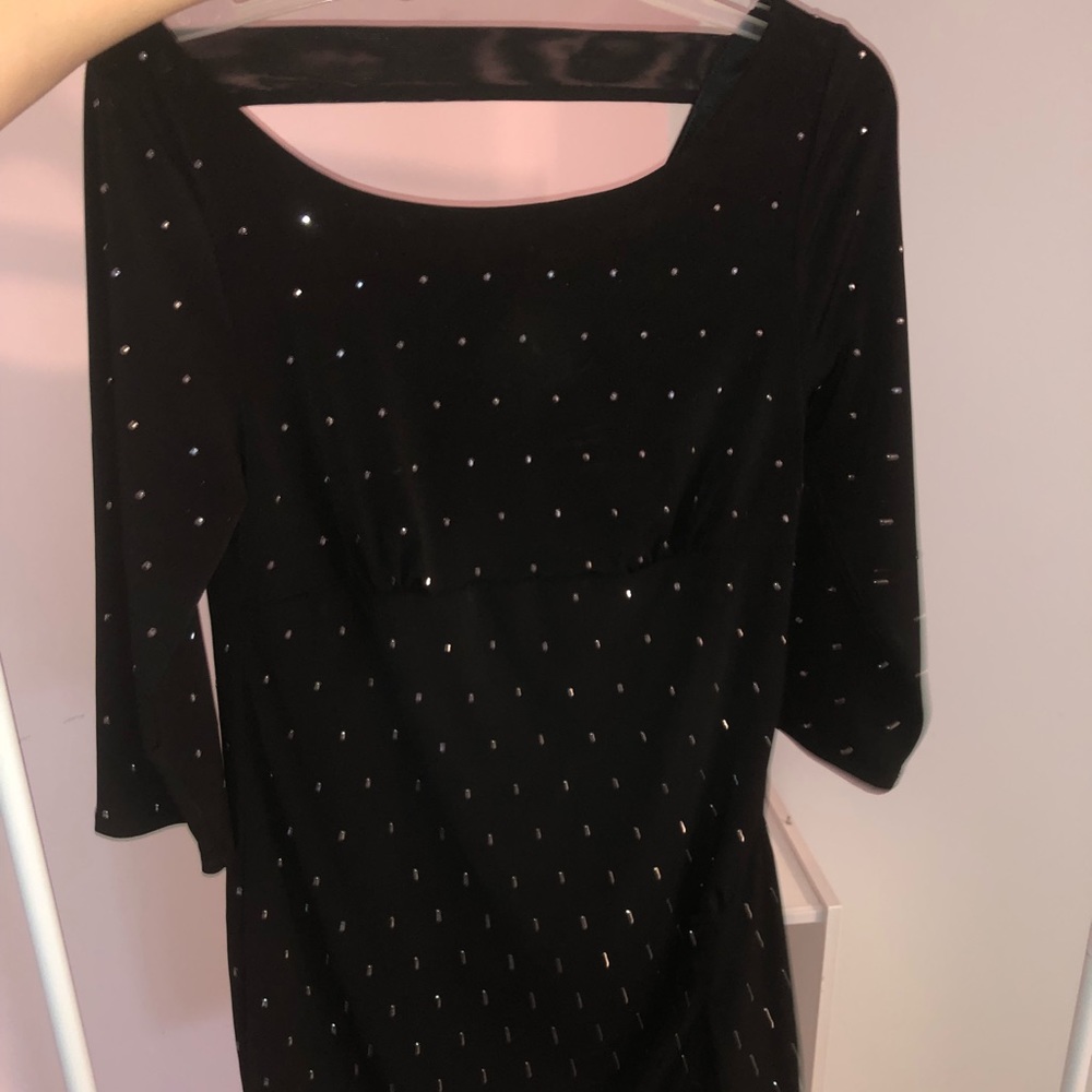 Black sparkle mini dress